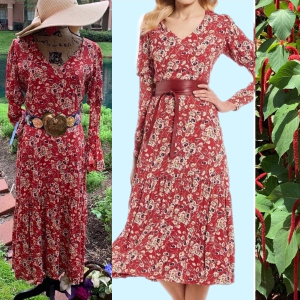 Antonio Melani Floral Print Puff Sleeve Dress. - Picture 5 of 11